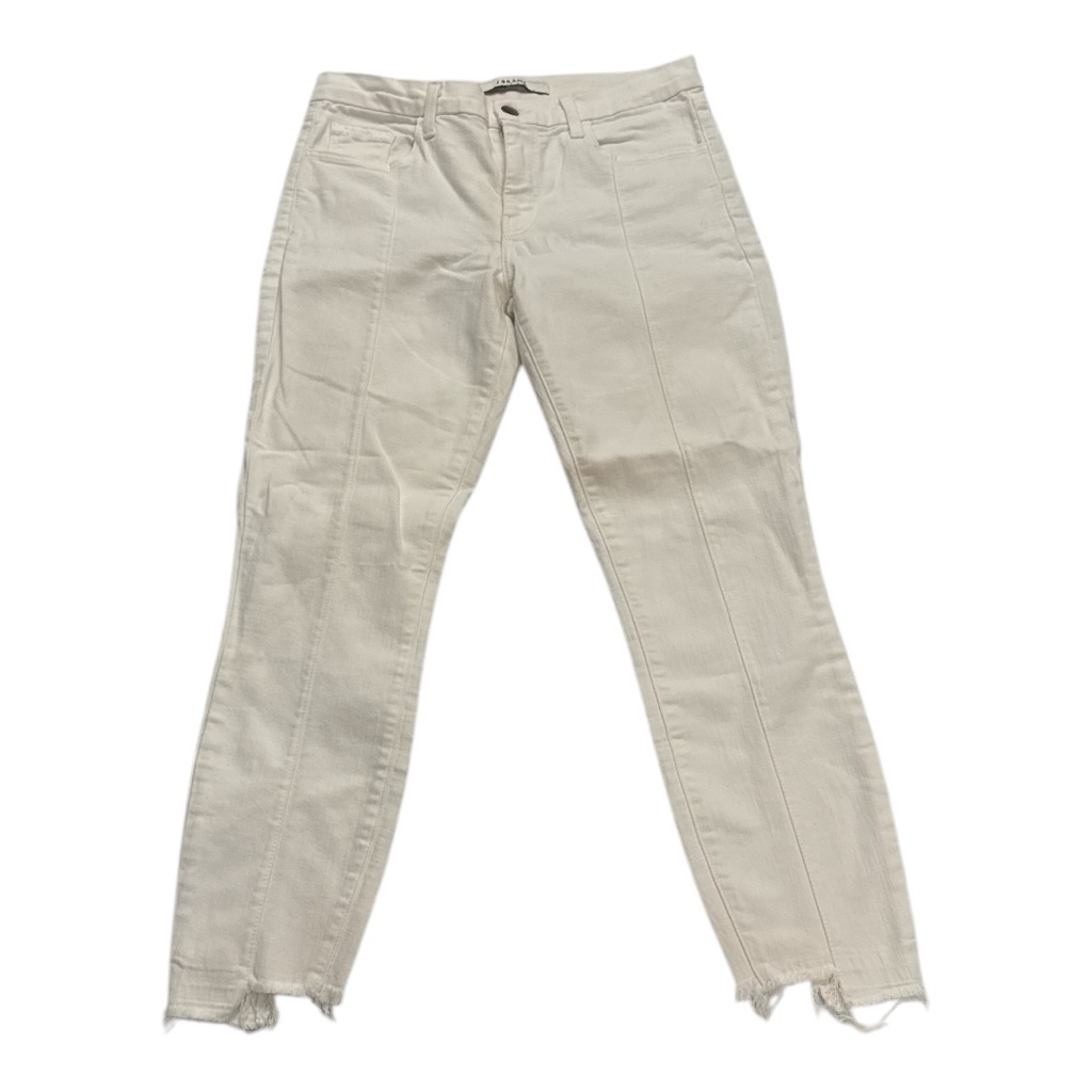 J Brand White Cropped Skinny Jeans